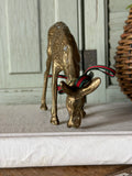 Vintage Brass Doe with Removable Bow