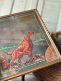 Vintage Lawrenceburg, Tn Advertising Mirror With Dog Beuerlein Bros Tuxedo Feeds