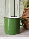 Vintage Green Enamel Mug