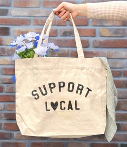 Canvas "Support Local" Tote✨Donate to TEC Today✨