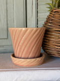 Vintage Pink Pottery Planter