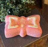 Vintage Pink Splattered Bow-Shaped UPCO USA Planter