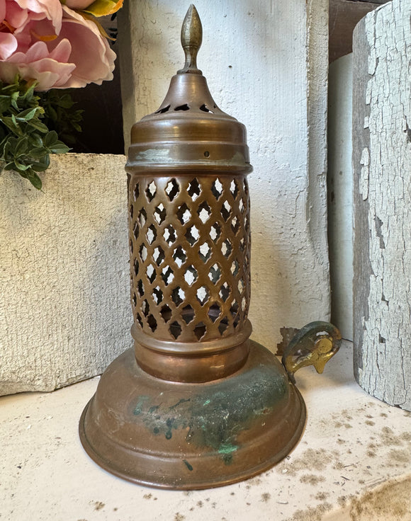 Vintage Brass Fairy Light Candle Stick Holder