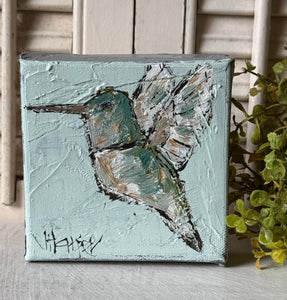 Jill Harper 4" Little Hummingbird Canvas Art