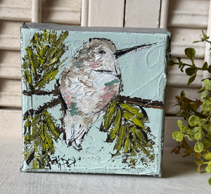 Jill Harper 4" Hummingbird Canvas Art