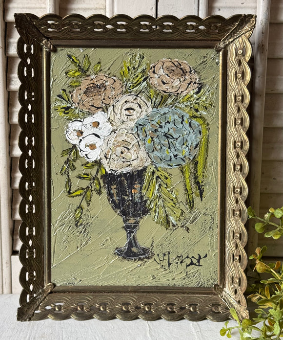 Jill Harper Floral Arrangement In Vintage Frame