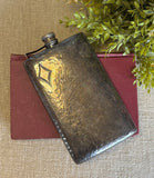 RARE Vintage Hammered Silver Flask