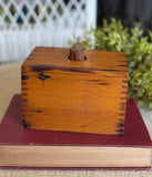Vintage Wood Butter Mold w/ Starburst Design