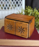 Vintage Wood Butter Mold w/ Starburst Design