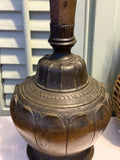 Heavy Vintage Brass Vase with Ornate Design