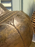 Heavy Vintage Brass Vase with Ornate Design