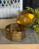 Vintage Brass Octagonal Trinket Box