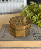 Vintage Brass Octagonal Trinket Box