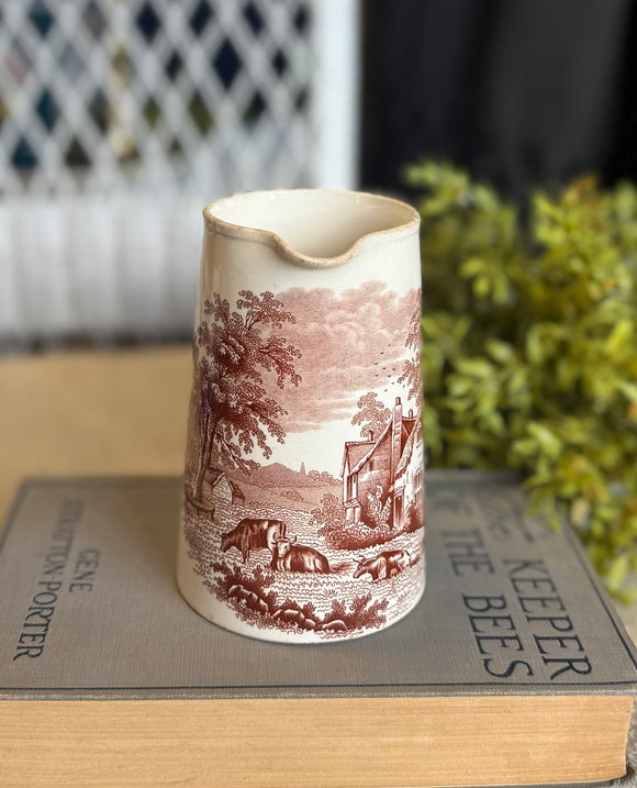 Vintage Copeland Transferware Pitcher