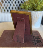 Vintage Small Gold Frame w/ Glass & Stand