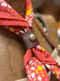 Rustic Brown Leather Slide