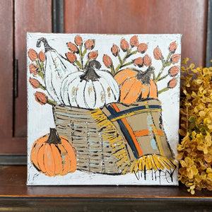 Jill Harper 8" Cozy Autumn Scene Canvas Art