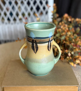 Vintage Hand-Painted Japan Vase w/ Handles