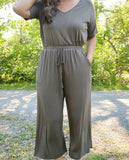 Cropped Jersey Girl Jumpsuit
