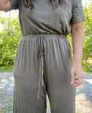 Cropped Jersey Girl Jumpsuit