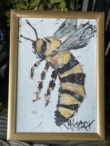 Jill Harper 3.5" x 6.5" Queen Bee Mini Framed Canvas Art