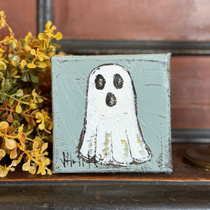 Jill Harper 4" Ghost w/ Grey Canvas Art