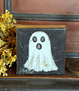 Jill Harper 4" Ghost w/ Black Canvas Art