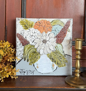 Jill Harper 8" Fall Bouquet Canvas Art