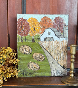 Jill Harper 8" x 10" Autumn Farm Canvas Art