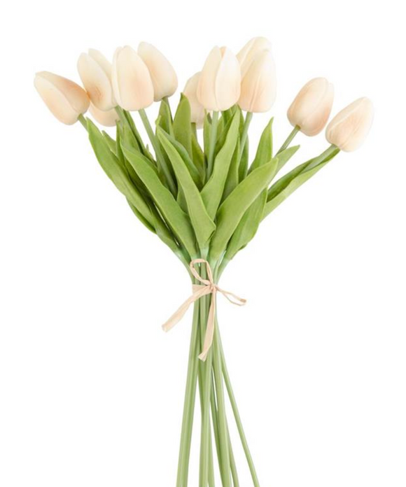 Real Touch Pale Yellow Tulip Bundle