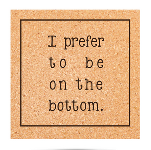 Cork "On The Bottom" Coaster