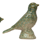 Green Reactive-Glazed Stoneware Bird