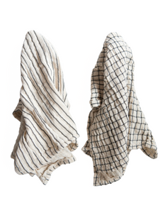 Striped/Grid Cotton Tea Towel