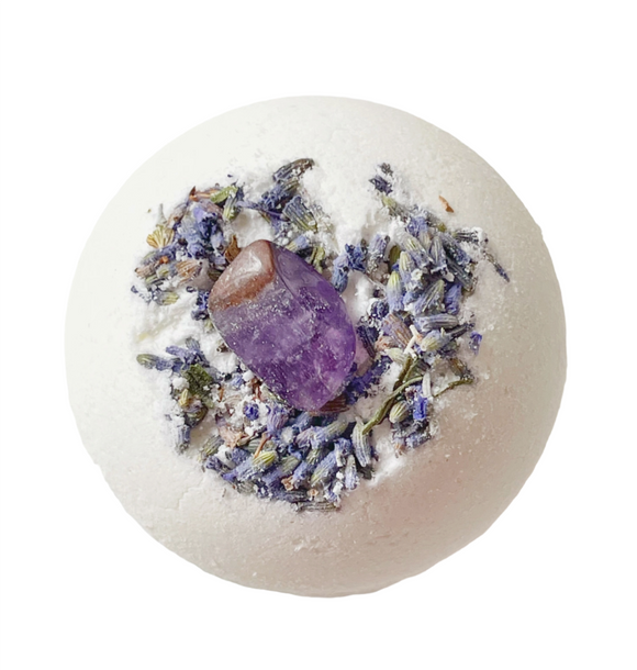 Amethyst & Lavender Bath Bomb w/ Gem