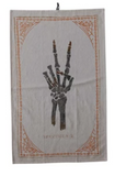 Chambray Tea Towel w/ Halloween Image & Saying