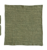 Stonewashed Green Linen Napkin Set