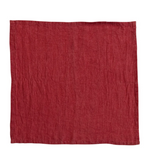 Stonewashed Red Linen Napkin Set