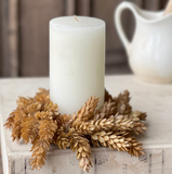 Small Beige Hops Candle Ring