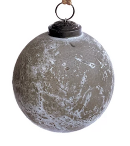 Frosted Glass Ball Ornament