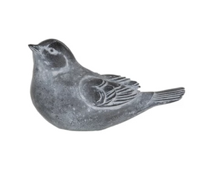 Grey Decorative Bird Figurine