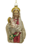 hand-Painted Virgin Mary & Child Ornament