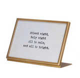 Framed Holiday Saying w/ Gold Easel