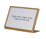 Framed Holiday Saying w/ Gold Easel