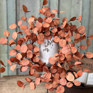 Red Penny Leaf Candle Ring