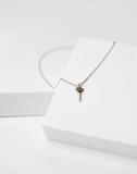 "Breathe" Petite Silver Chain Giving Key Necklace