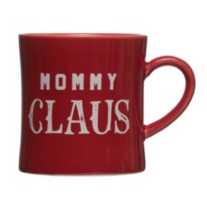 Stoneware Mommy/Daddy Claus Mug