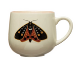 Stoneware Mug w/ Insect & Colored Rim