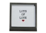 Framed Metal & Glass Saying w/ Easel