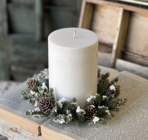 Snowy Mini Cone Candle Ring