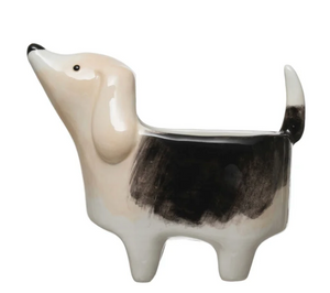 Ceramic Dog-Shaped Planter